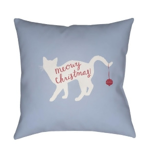 Meowy by Surya Poly Fill Pillow Blue/White 18 x 18 Hdy059-1818 - All