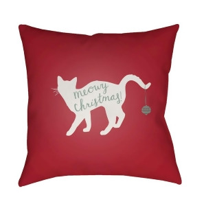 Meowy by Surya Poly Fill Pillow Red/White 20 x 20 Hdy061-2020 - All