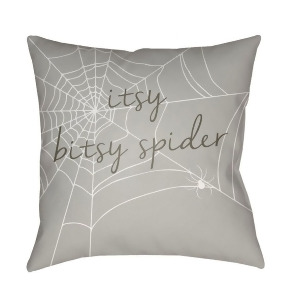 Boo by Surya Spider Web Poly Fill Pillow Gray 18 x 18 Boo114-1818 - All