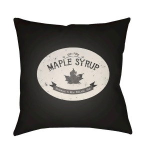 Maple Syrup by Surya Poly Fill Pillow Black/White 18 x 18 Syrp002-1818 - All