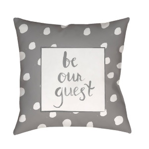 Be Our Guest by Surya Poly Fill Pillow Gray/White 20 x 20 Qte002-2020 - All