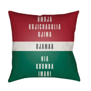 Kwanzaa Iii by Surya Poly Fill Pillow Red/White/Green 20 x 20 Hdy052-2020 - All