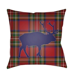 Buffalo by Surya Poly Fill Pillow Red/Blue/Green 18 x 18 Plaid034-1818 - All