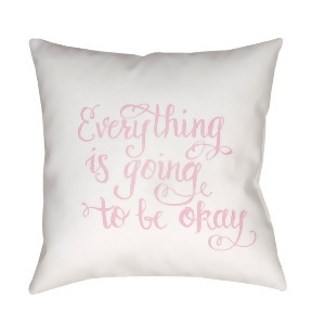 Everything by Surya Poly Fill Pillow Pink/White 20 x 20 Qte009-2020 - All