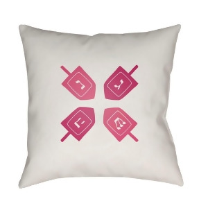 Dreidel Ii by Surya Poly Fill Pillow White/Pink 18 x 18 Hdy014-1818 - All