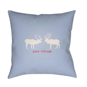 Reindeer by Surya Poly Fill Pillow Blue/White/Red 20 x 20 Hdy083-2020 - All