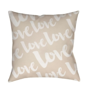 Love by Surya Poly Fill Pillow Beige/White 18 x 18 Heart018-1818 - All