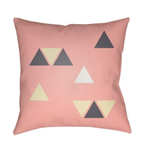 Triangles by Surya Poly Fill Pillow Pink/White/Yellow 18 x 18 Wran014-1818 - All