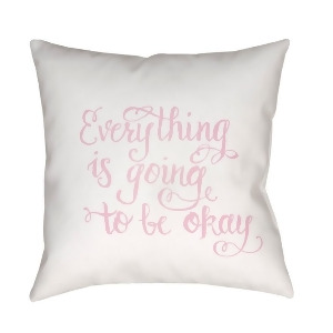 Everything by Surya Poly Fill Pillow Pink/White 18 x 18 Qte009-1818 - All