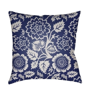 Moody Floral by Surya Poly Fill Pillow Dark Blue/Ivory 18 x 18 Mf025-1818 - All