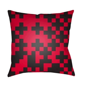 Scandinavian by Surya Poly Fill Pillow Black/Bright Red 20 x 20 Sn003-2020 - All