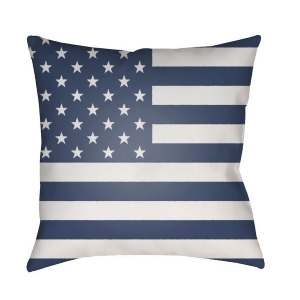 Americana by Surya Poly Fill Pillow Blue/White 18 x 18 Sol003-1818 - All