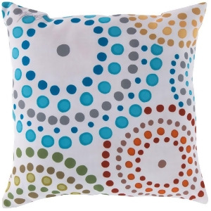 Rain by Surya Poly Fill Pillow Bright Blue/Lime/White 18 Square Rg034-1818 - All