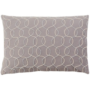 Solid Bold Ii by B. Berk for Surya Down Pillow Gray/Cream 13x19 Sdb003-1319d - All