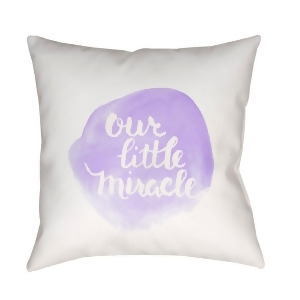 Miracle by Surya Poly Fill Pillow Purple/White 18 x 18 Nur008-1818 - All