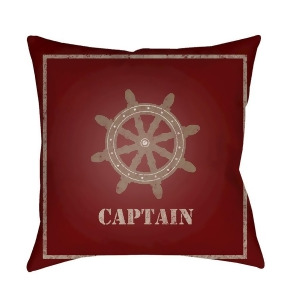 Captain by Surya Poly Fill Pillow Red/Brown/White 20 x 20 Lake004-2020 - All