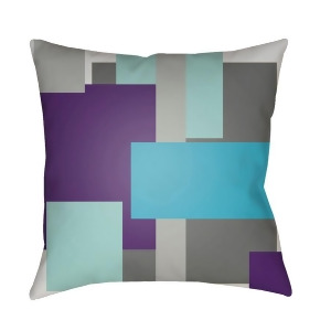 Modern by Surya Poly Fill Pillow Charcoal/White/Violet 18 x 18 Md067-1818 - All