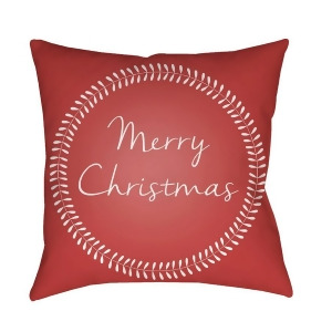 Merry Christmas Ii by Surya Poly Fill Pillow Red/White 18 x 18 Hdy075-1818 - All