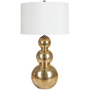 Table Lamp by Surya Goldtone Mercury Glass/Ivory Shade Lmp-1017 - All