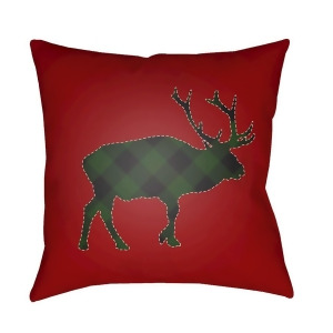 Buffalo by Surya Poly Fill Pillow Red/Green/Neutral 18 x 18 Plaid025-1818 - All