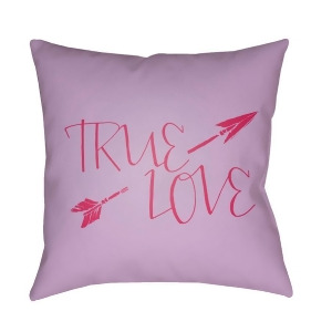 True Love by Surya Poly Fill Pillow Purple/Red 18 x 18 Heart023-1818 - All