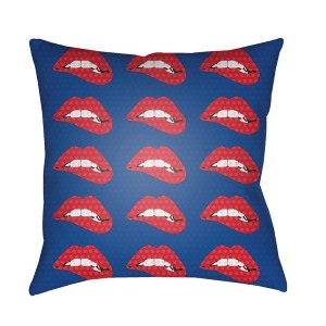 Warhol by Surya Poly Fill Pillow Bright Red/Lilac/Denim 22 x 22 Wa017-2222 - All