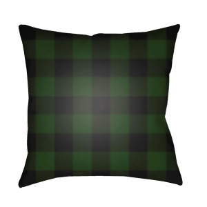 Checker by Surya Poly Fill Pillow Green/Black 20 x 20 Plaid032-2020 - All