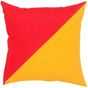 Rain by Surya Poly Fill Pillow Bright Orange/Saffron 18 x 18 Rg136-1818 - All