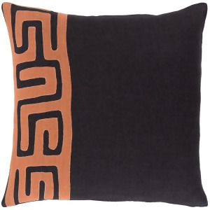 Nairobi by Surya Poly Fill Pillow Burnt Orange/Black 22 Square Nrb011-2222p - All