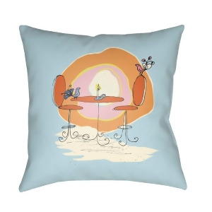 Doodle by Surya Pillow Orange/Pale Pink/Pale Blue 22 x 22 Do023-2222 - All