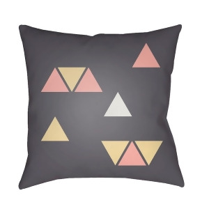 Triangles by Surya Poly Fill Pillow Gray/White/Pink 20 x 20 Wran012-2020 - All