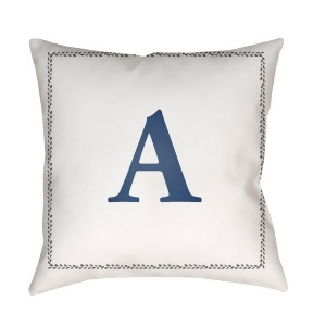 Initials by Surya Poly Fill Pillow White/Blue 20 x 20 Int001-2020 - All