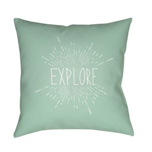 Explore Ii by Surya Poly Fill Pillow Green/White 18 x 18 Exp003-1818 - All