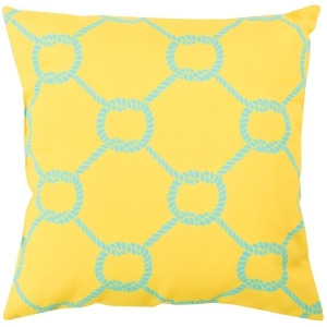 Rain by Surya Poly Fill Pillow Bright Yellow/Aqua 26 x 26 Rg144-2626 - All