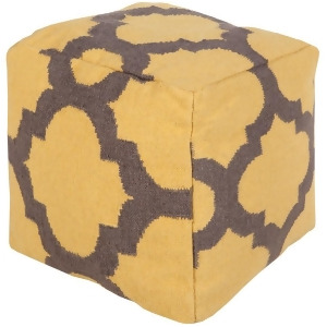 Sp 18 Pouf by Surya Bright Yellow/Charcoal Pouf151-181818 - All