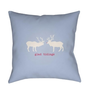 Reindeer by Surya Poly Fill Pillow Blue/White/Red 18 x 18 Hdy083-1818 - All