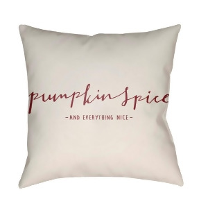 Pumpkin Spice by Surya Poly Fill Pillow White/Red 18 x 18 Pkn001-1818 - All