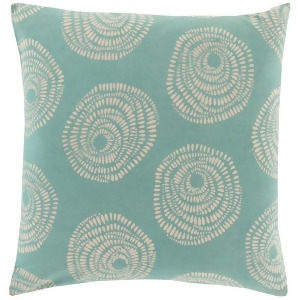 Sylloda by L. Jansdotter for Surya Down Pillow Teal/Cream 18x18 Ljs005-1818d - All