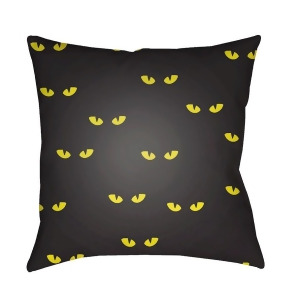 Boo by Surya Poly Fill Pillow Black/Yellow 20 x 20 Boo151-2020 - All
