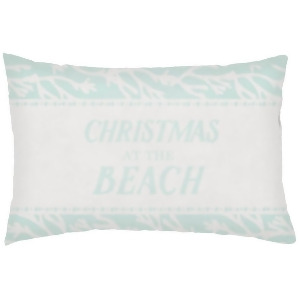 Sea-sons Greetings by Surya Poly Fill Pillow Seafoam 24 x 14 Phdgr001-1424 - All