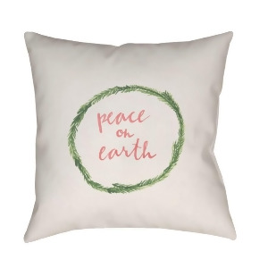 Menorah Ii by Surya Poly Fill Pillow White/Red/Green 18 x 18 Joy028-1818 - All