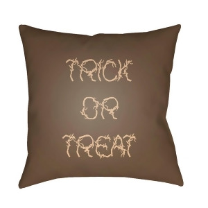 Boo by Surya Trick or Treat Poly Fill Pillow Brown 18 x 18 Boo130-1818 - All