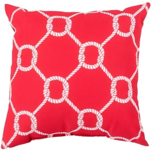 Rain by Surya Poly Fill Pillow Bright Red/Ivory 26 Rg147-2626 - All