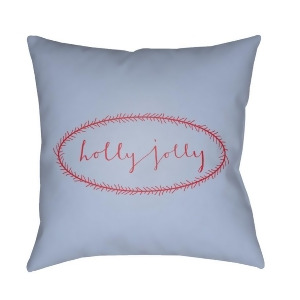 Holly Jolly by Surya Poly Fill Pillow Blue/Red 18 x 18 Hdy036-1818 - All