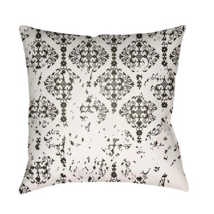 Moody Damask by Surya Poly Fill Pillow White/Black 18 x 18 Dk012-1818 - All