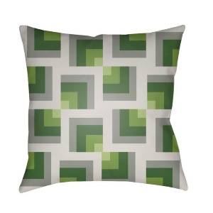 Modern by Surya Poly Fill Pillow Lime/Ivory/Medium Gray 18 x 18 Md086-1818 - All