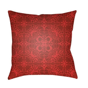 Laser Cut by Surya Poly Fill Pillow Bright Red/Dark Red 22 x 22 Lc004-2222 - All