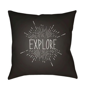 Explore Ii by Surya Poly Fill Pillow Black/White 20 x 20 Exp002-2020 - All