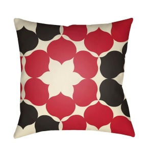 Modern by Surya Poly Fill Pillow Cream/Bright Red/Black 22 x 22 Md052-2222 - All