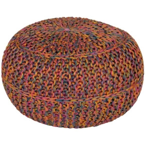 Wisteria Pouf by Surya Bright Pink/Mustard Wtpf-002 - All
